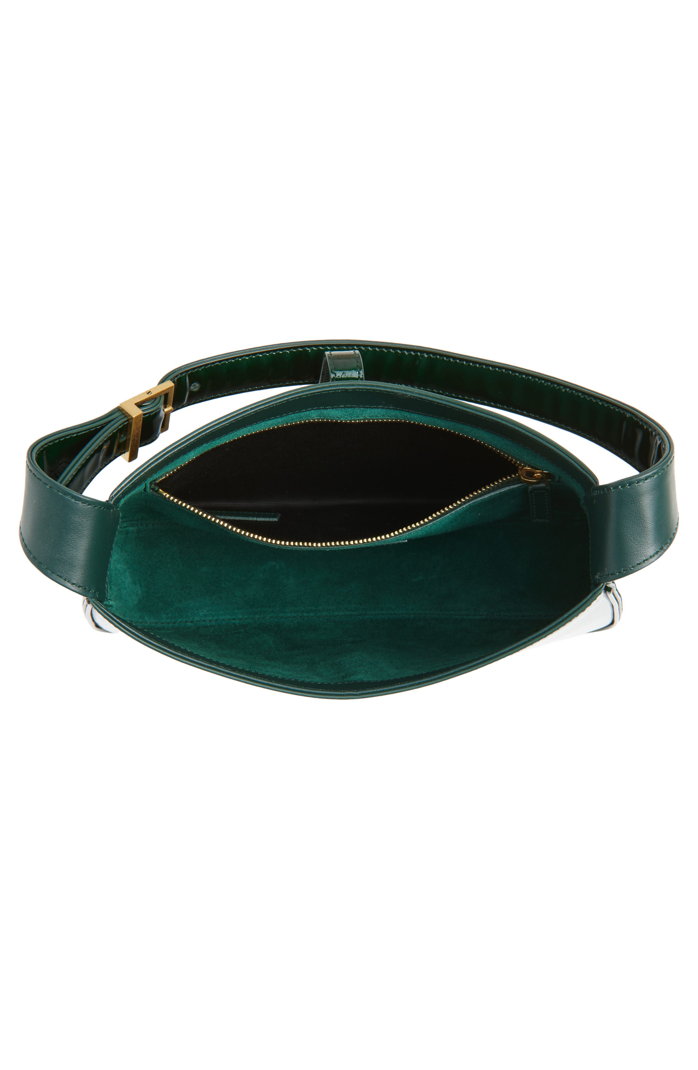Saint Laurent Small Le 5 À 7 Patent Leather Shoulder Bag in Fir Leaf at Nordstrom - 4