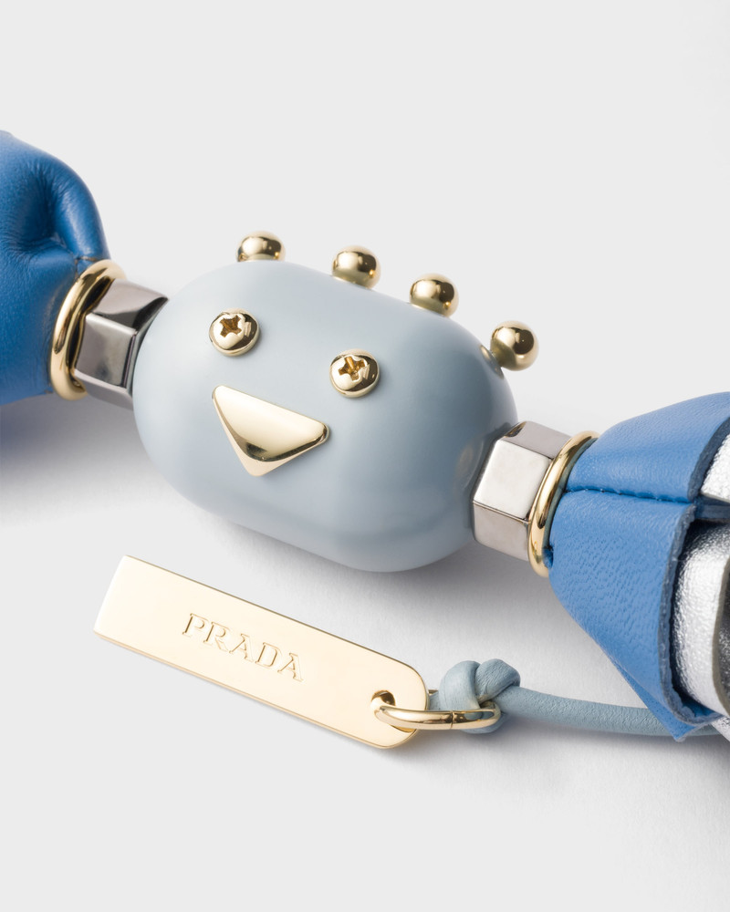 Prada Candy Plexiglas and leather key ring charm outlook