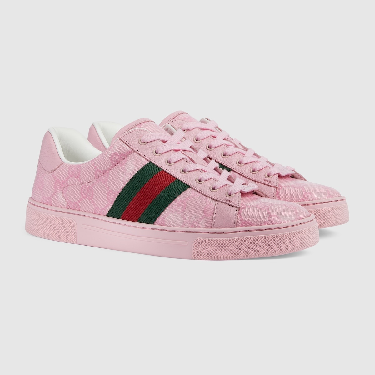25新作 GUCCI WOMEN'S GUCCI ACE SNEAKER WITH WEB スニーカー Women's Gucci Ace sneaker with Web in beige and ebony