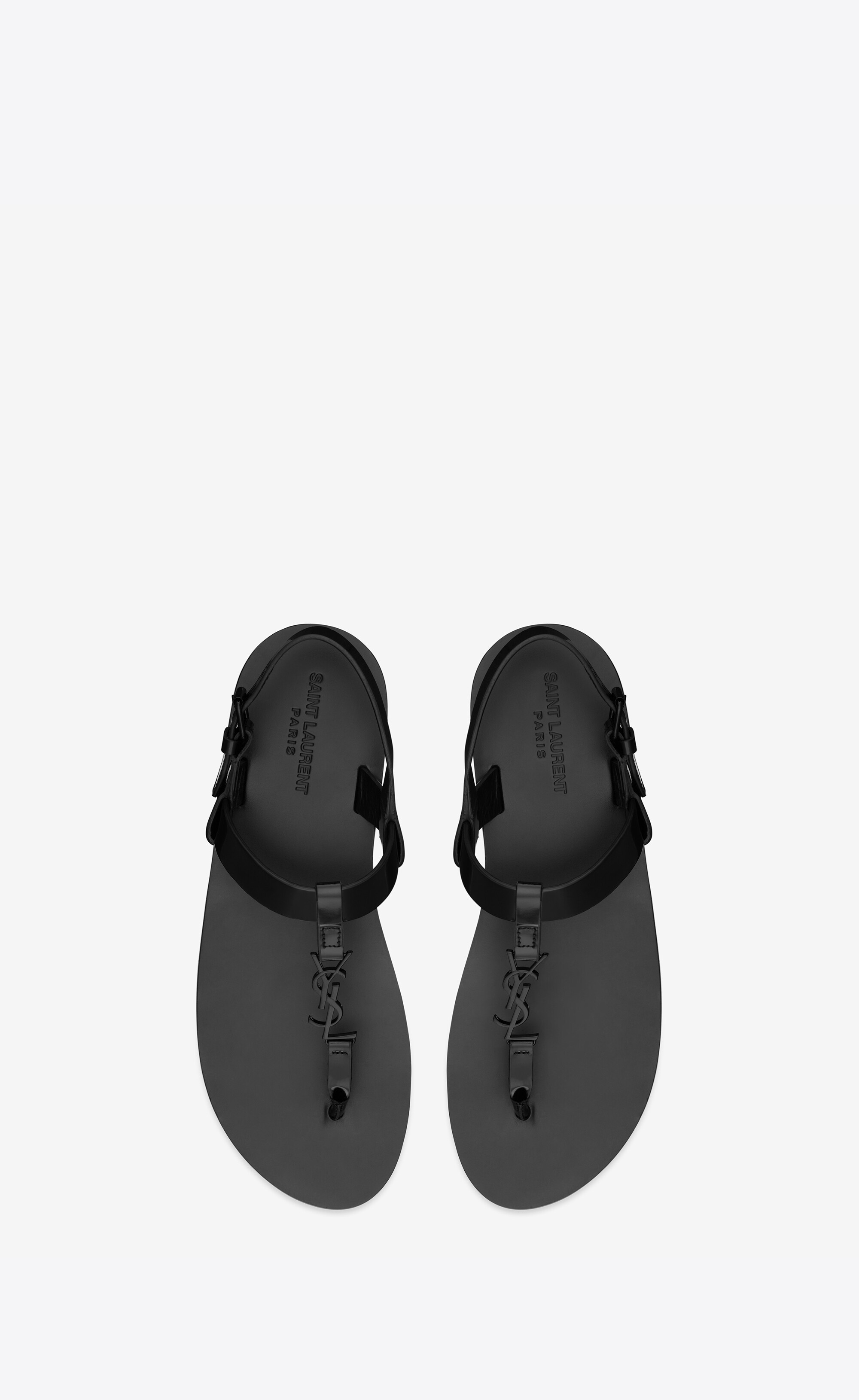 cassandre sandals in glazed leather - 2