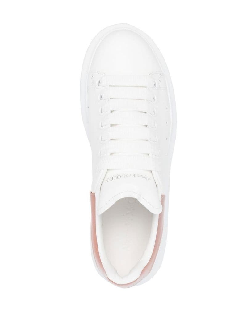 Oversized lace-up leather sneakers - 4