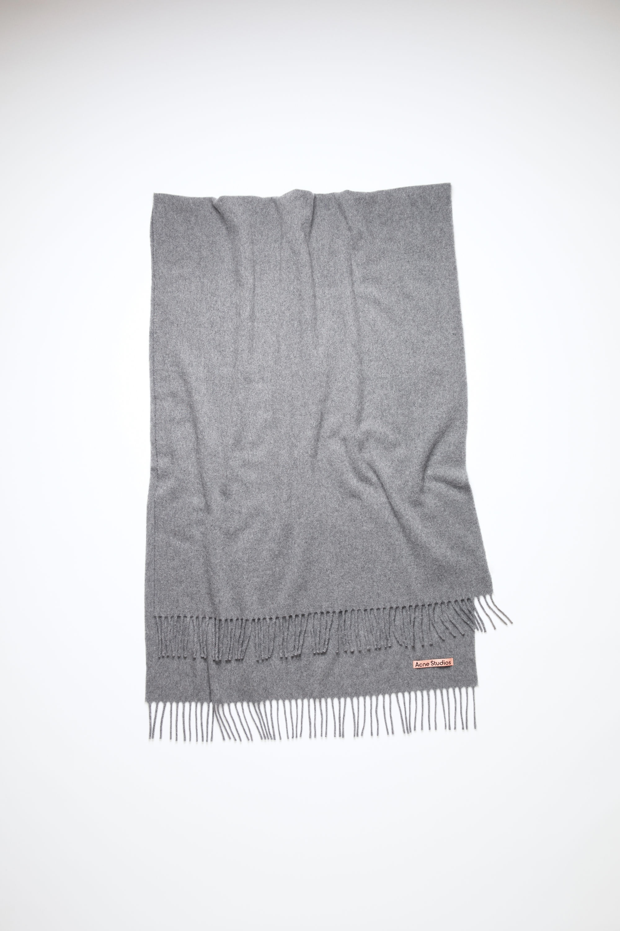 Oversized cashmere scarf - Grey Melange - 1