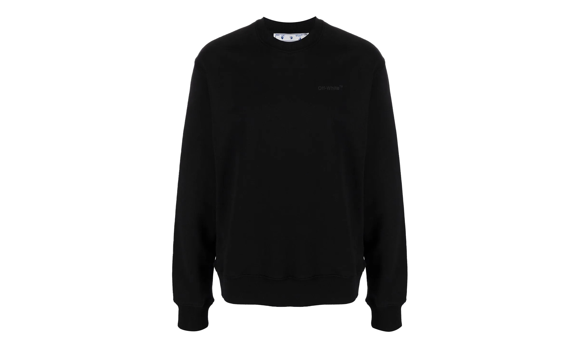 Diag Tab Slim Crewneck "Black/Black" - 1