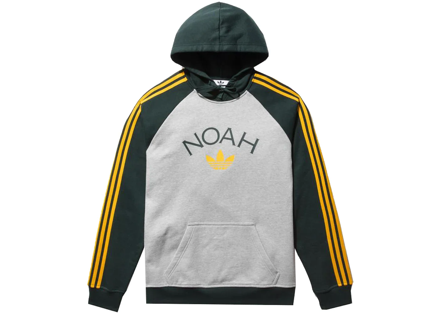 Noah x Adidas Core Logo Raglan Hoodie Heather Grey - 1