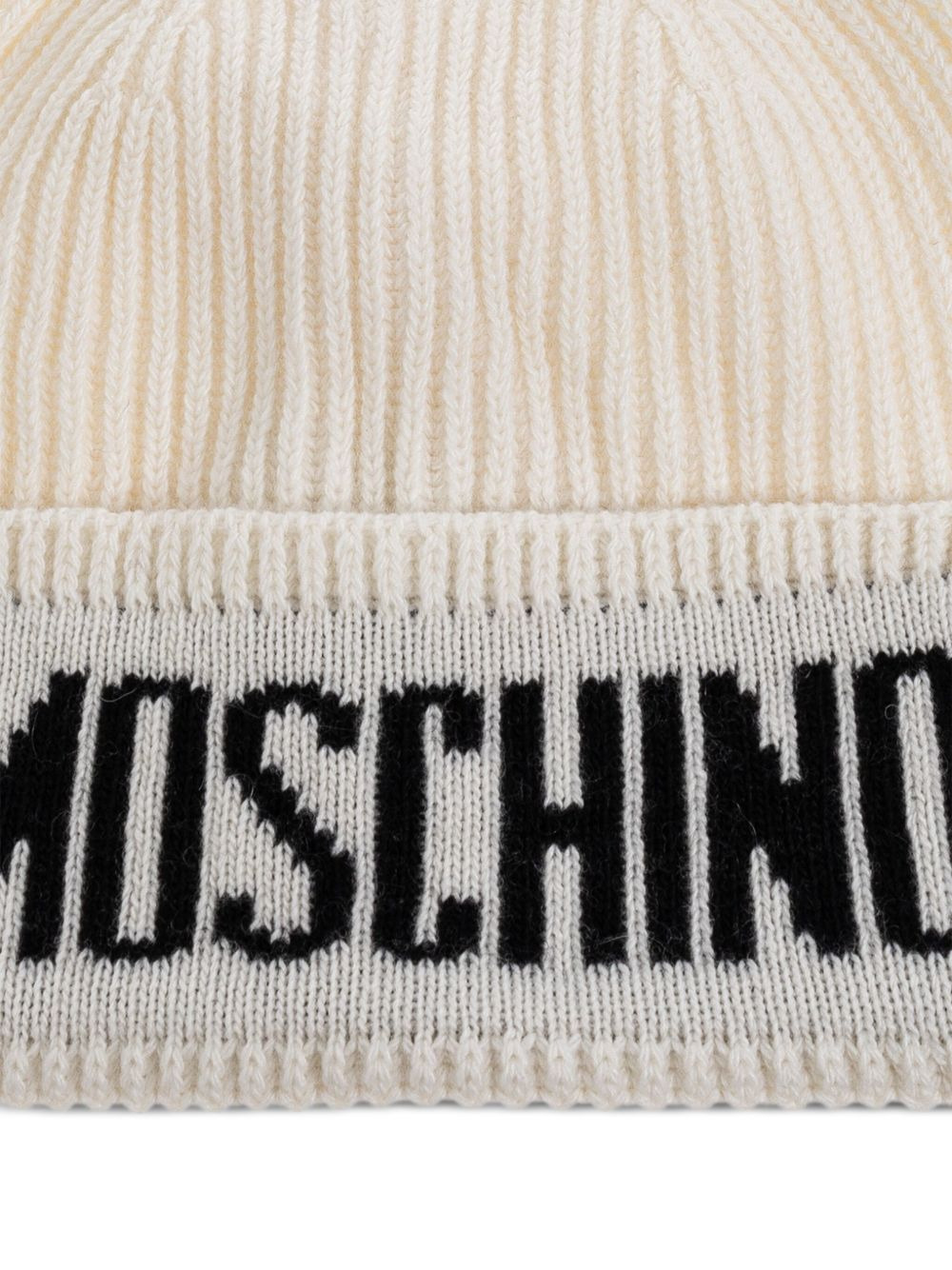 logo-detail ribbed beanie - 3