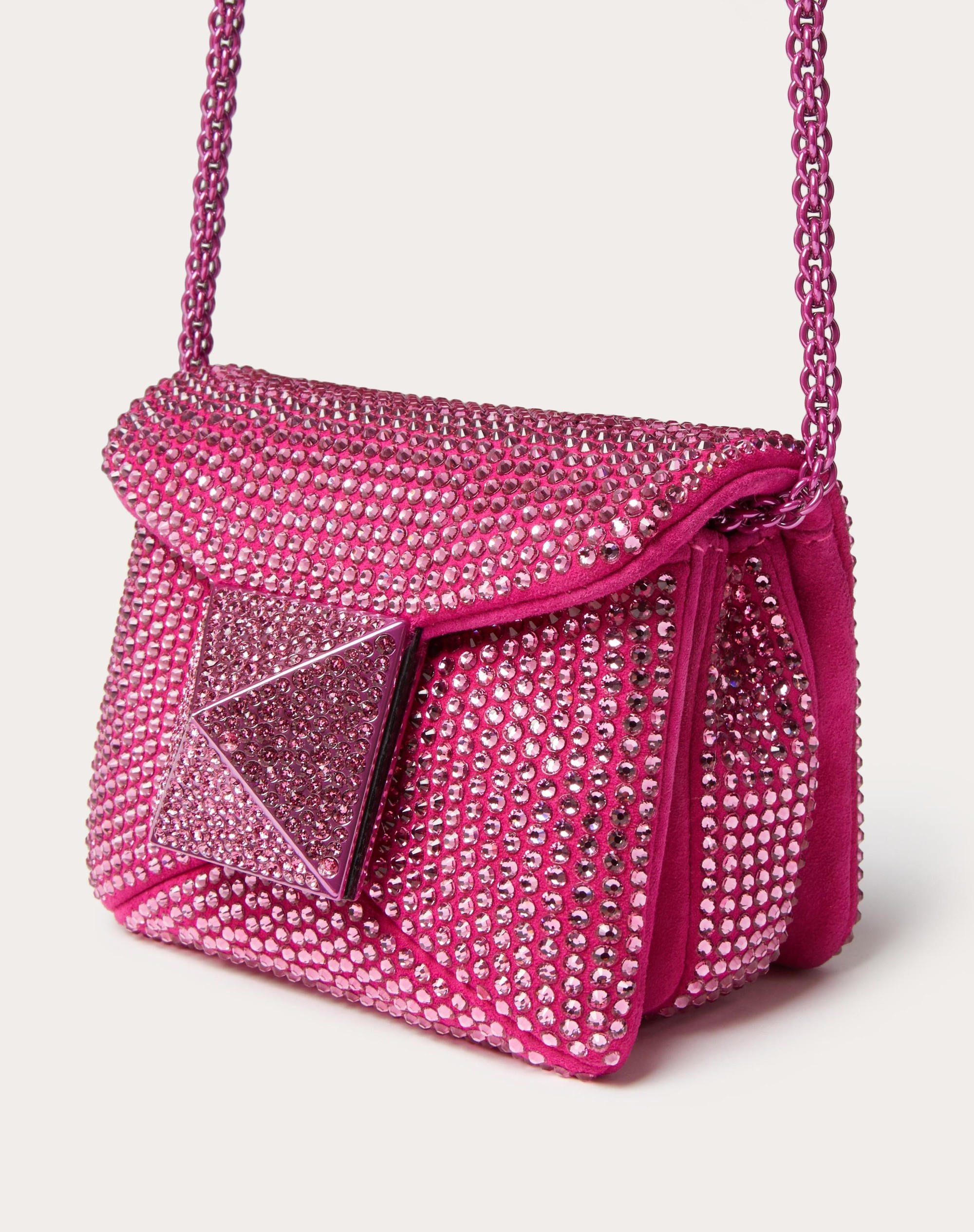ONE STUD MICRO BAG WITH CHAIN AND RHINESTONE EMBROIDERY - 2