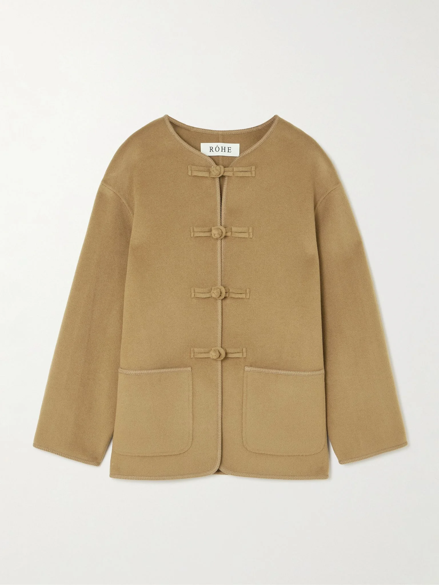 Marie wool and cashmere-blend jacket Camel - 1