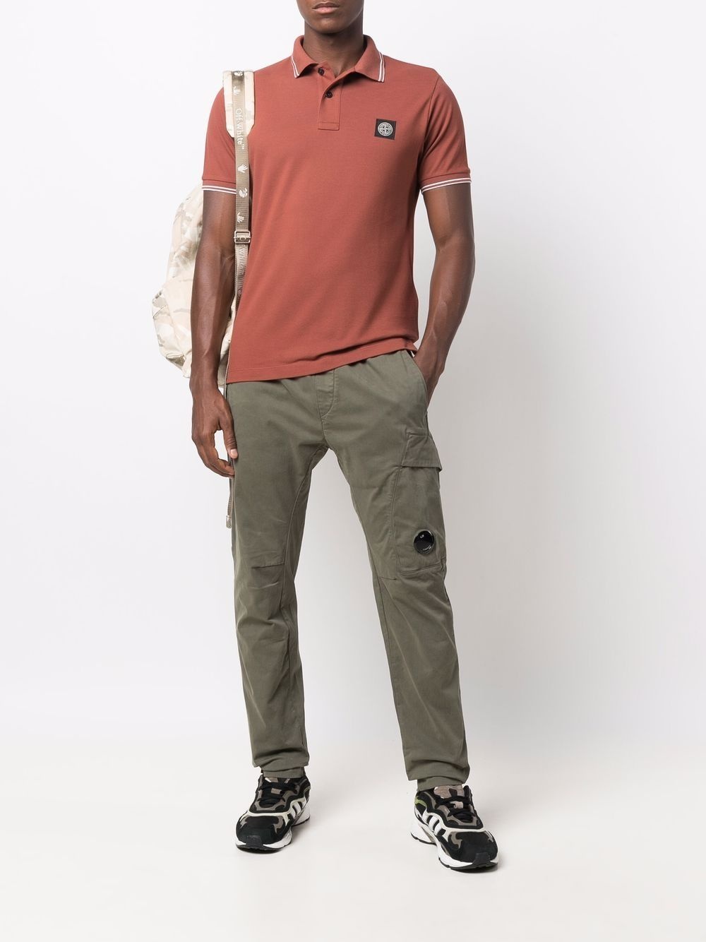 compass contrast-trim polo shirt - 2