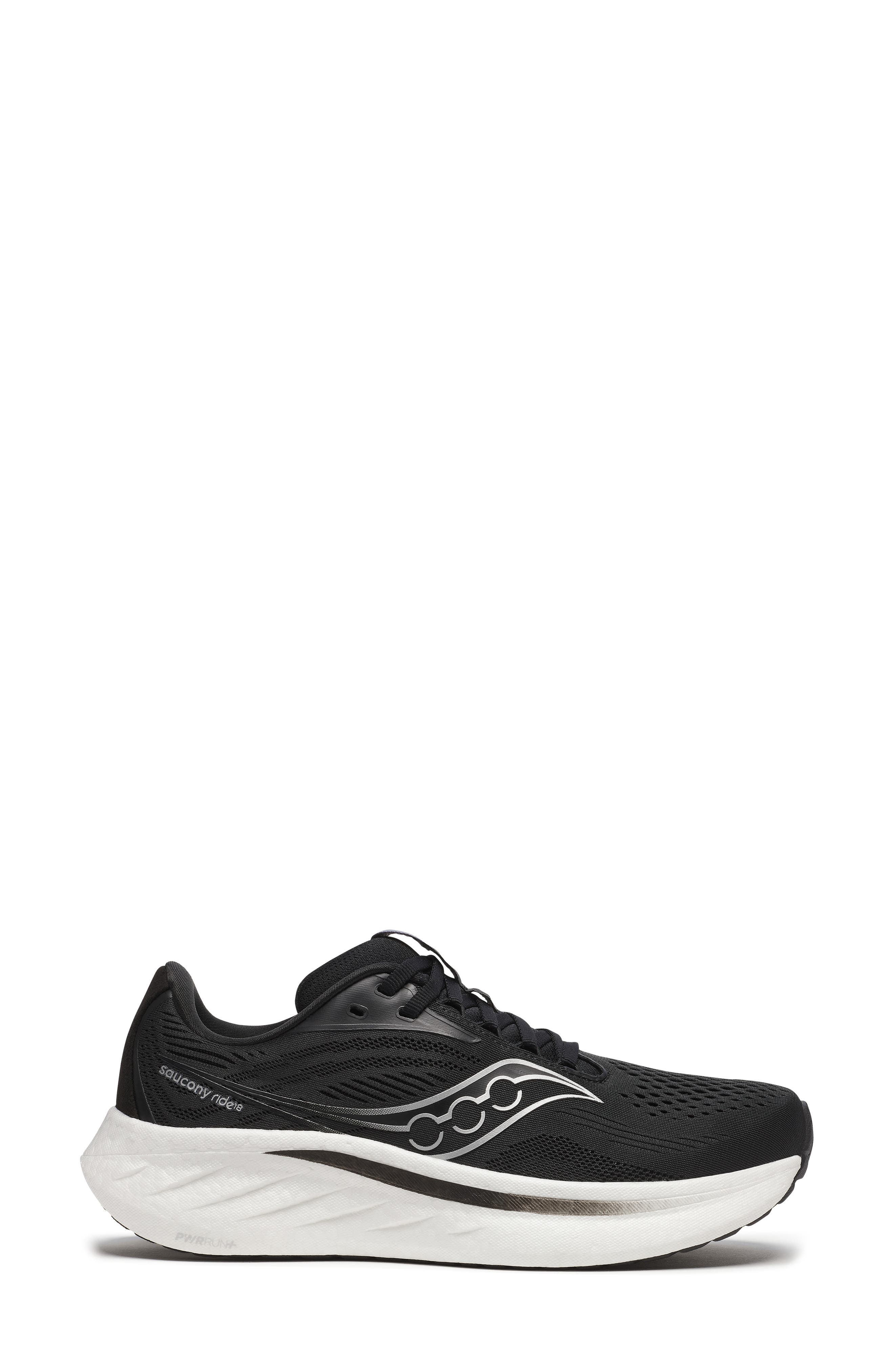 Saucony Ride 18 Running Shoe in Black/White at Nordstrom - 2