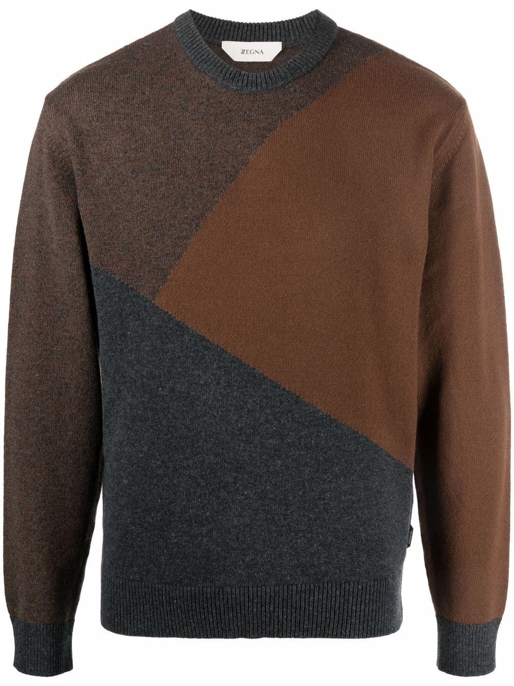 colour-block knitted jumper - 1