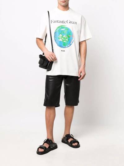 MSGM graphic-print T-shirt outlook