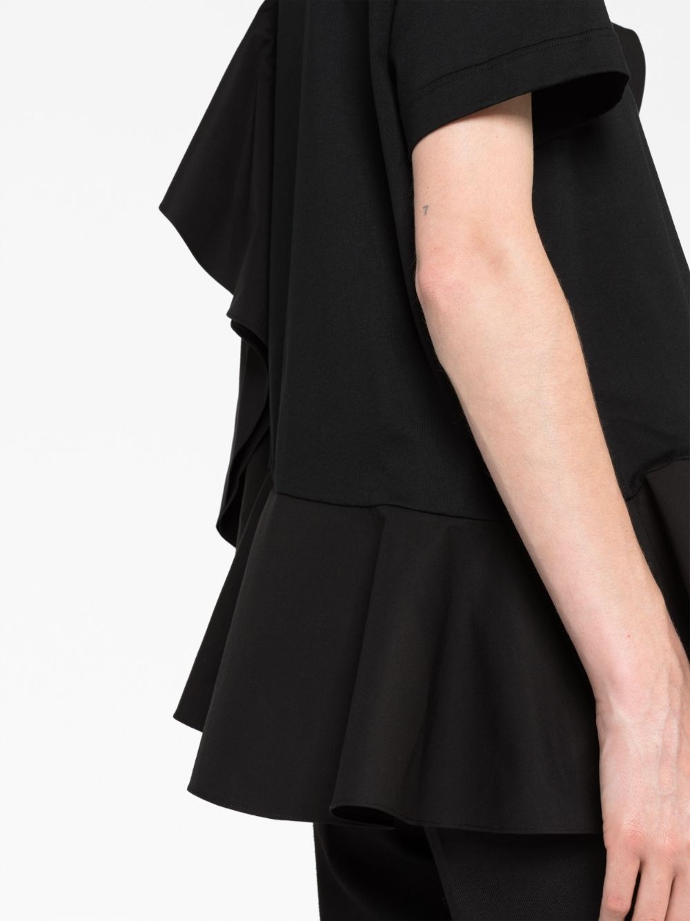 asymmetric ruffled T-shirt - 3