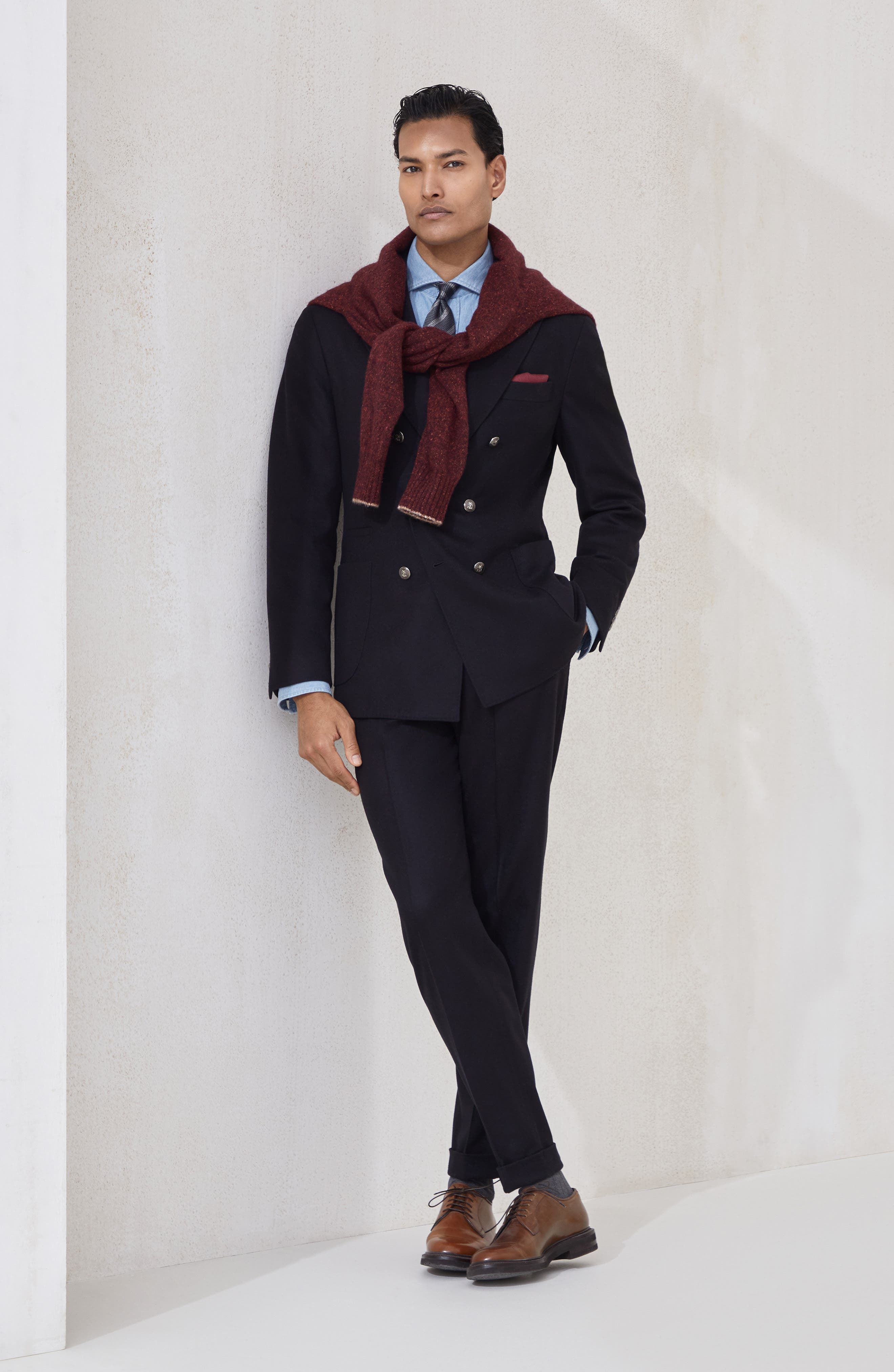 Brunello Cucinelli Blazer with metal buttons in Black at Nordstrom - 6