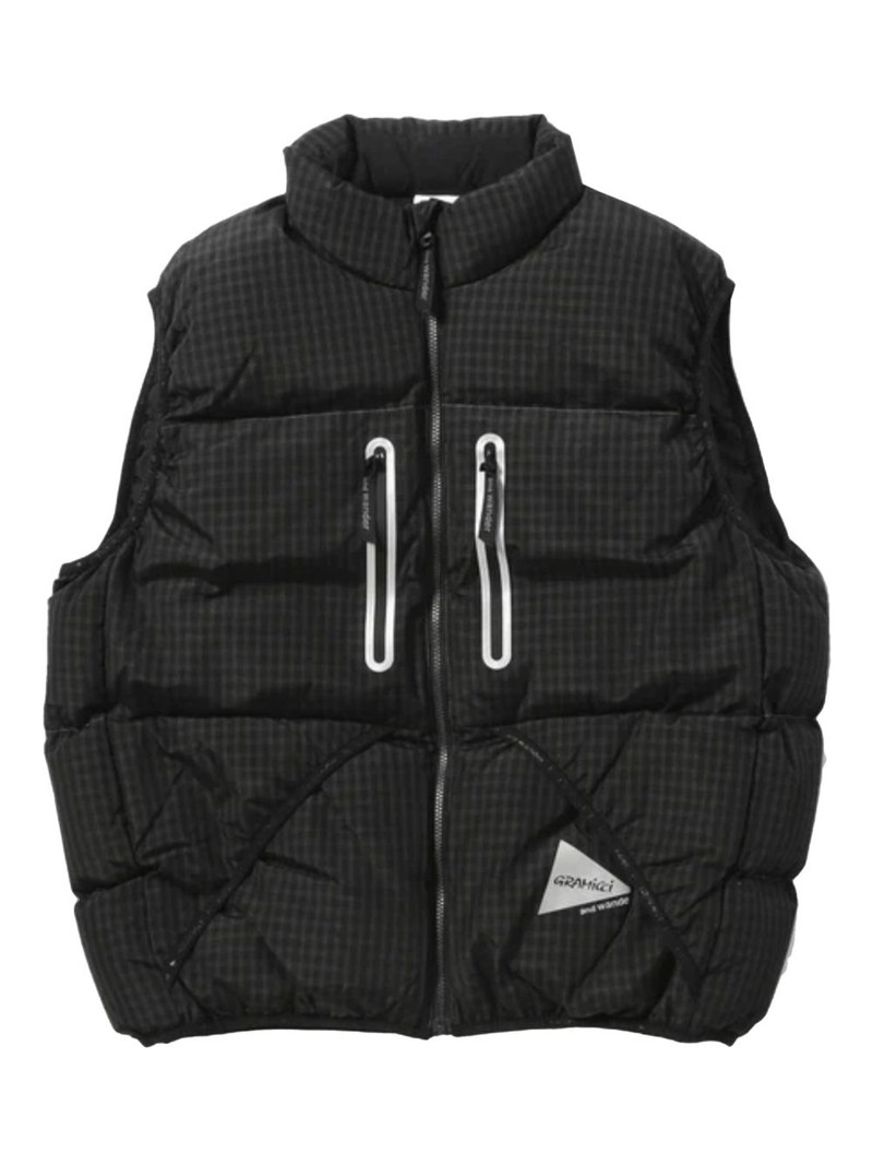 gadded gingham-pattern gilet 1