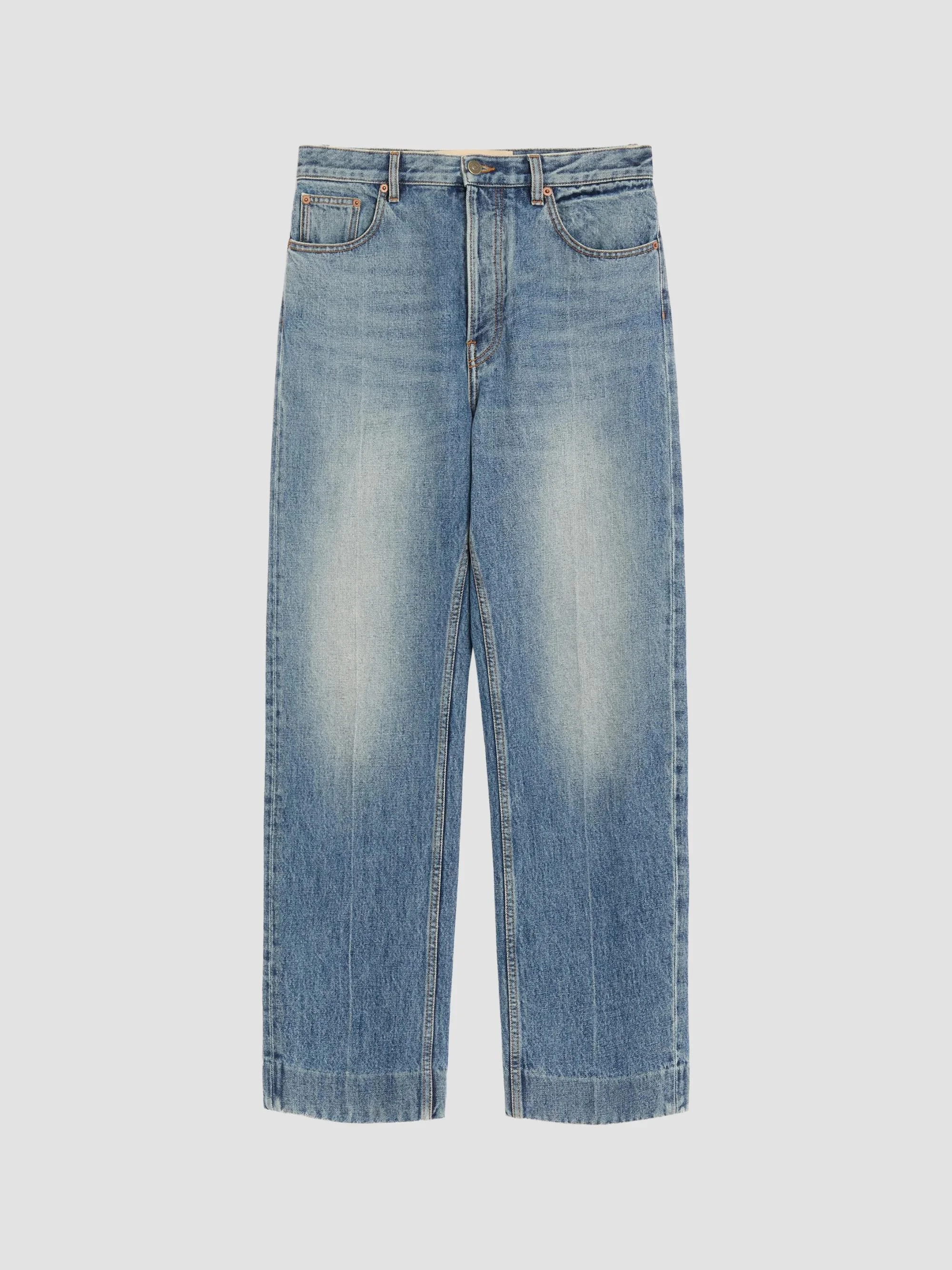 Men's Five-Pocket Denim Jeans - Denim - 1