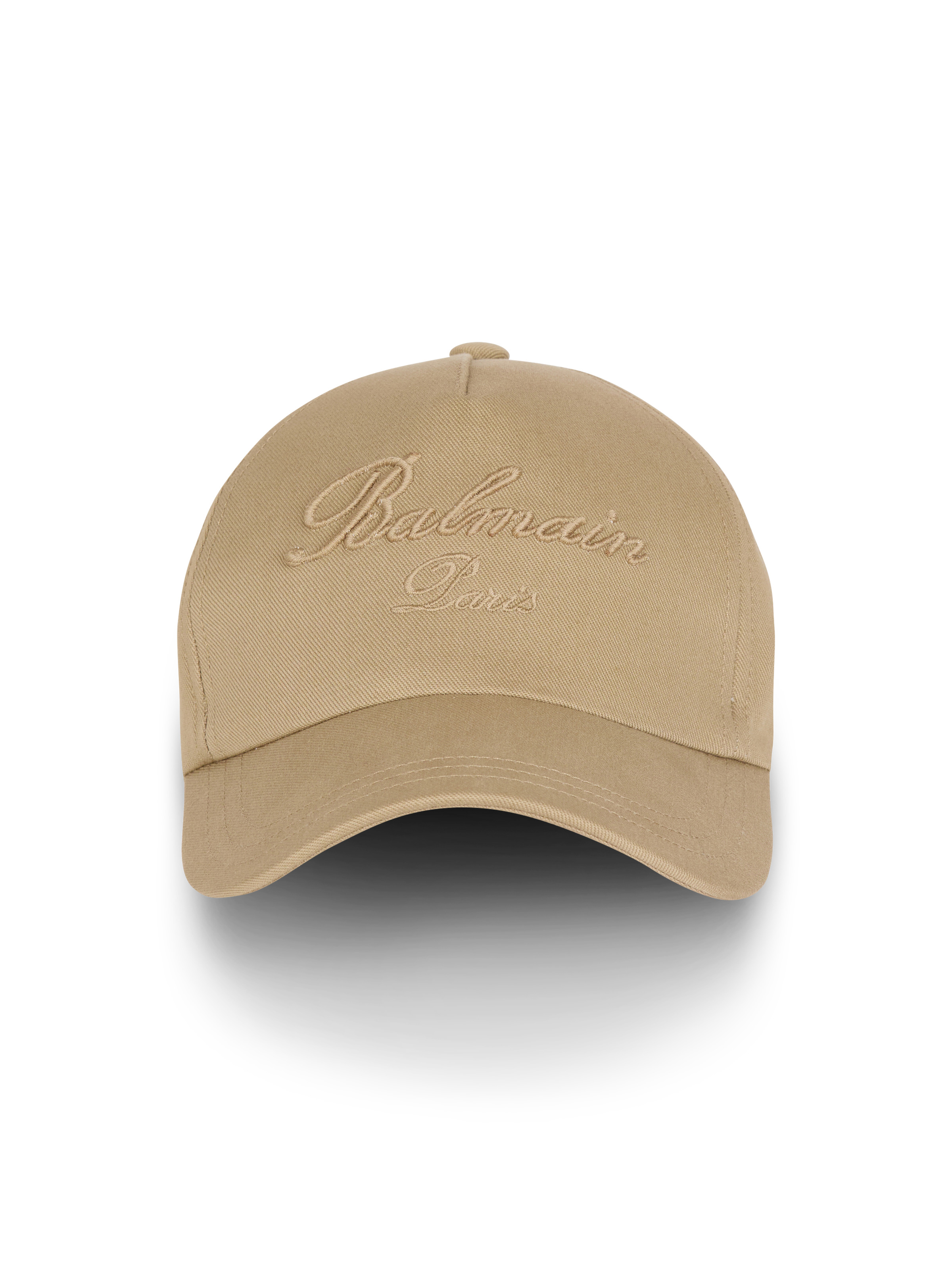 Cotton cap with Balmain Signature embroidery - 1