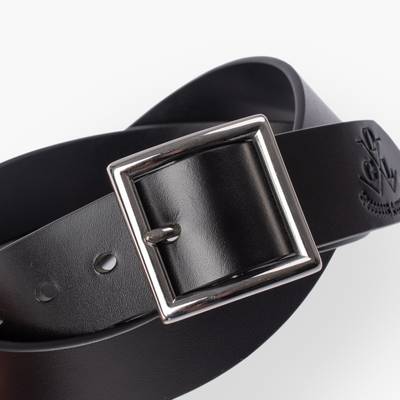 Iron Heart OGL-BELT-FULL-VTG-BLK OGL Vintage Buckle Leather Belt - Black outlook