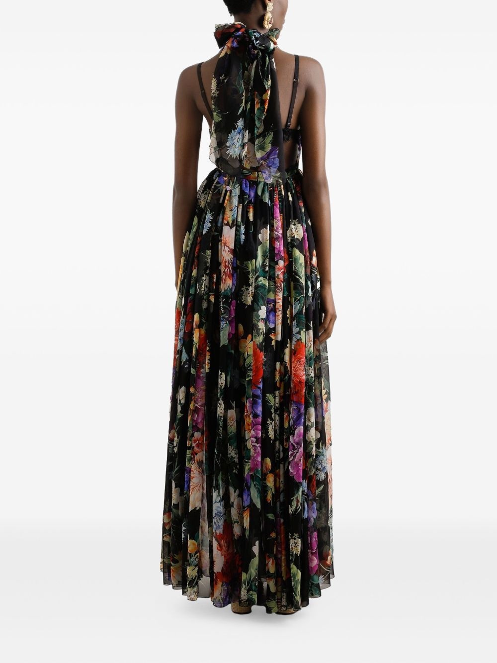 floral-print maxi dress - 3