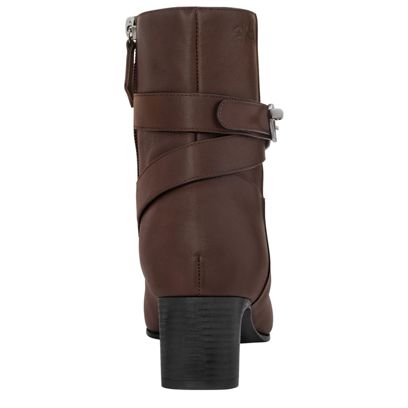 La Cavalière Heeled booties Mocha - Leather 3