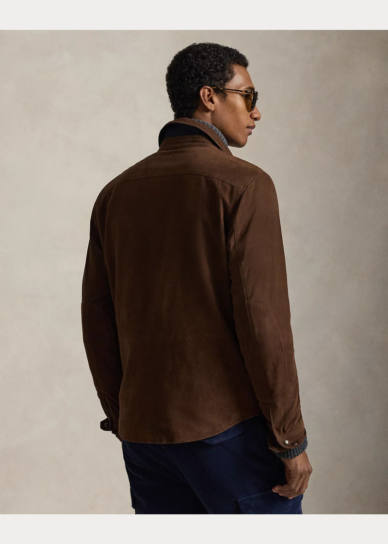 Reversible Suede-Taffeta Shirt Jacket 4