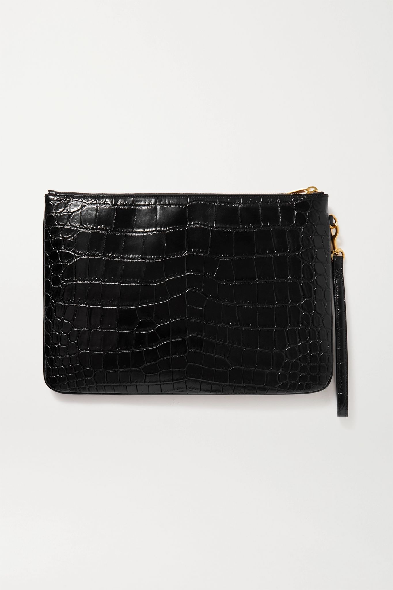 Monogramme croc-effect leather pouch - 3