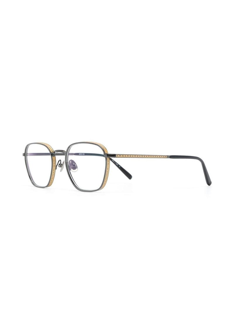 MATSUDA logo-engraved square-frame glasses outlook