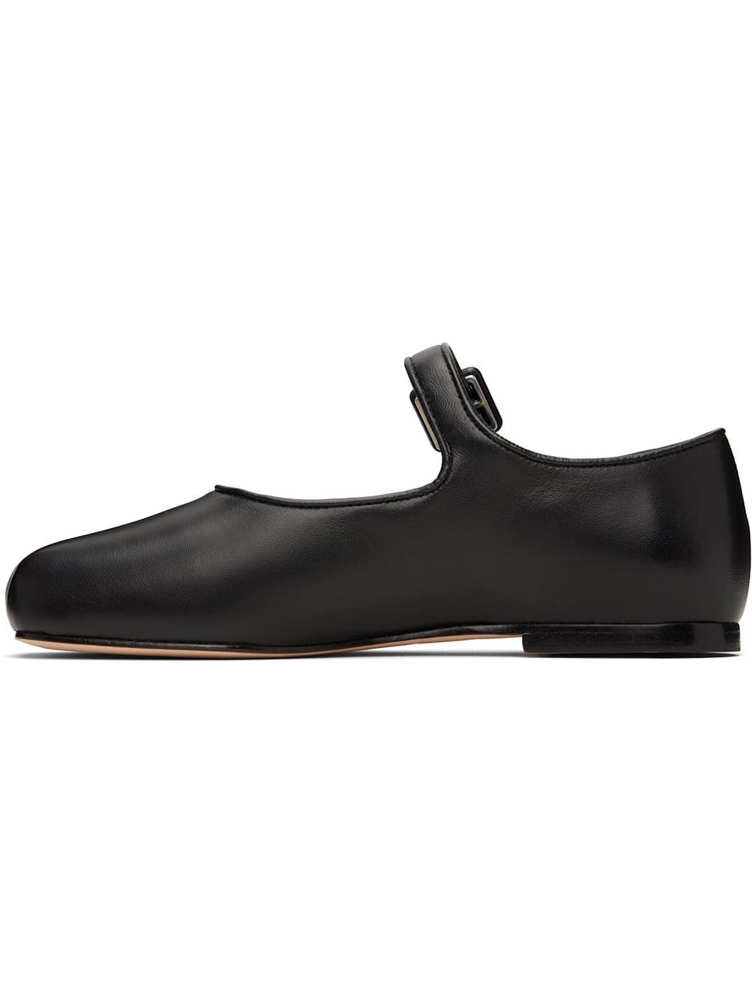 Black Mary Jane Pointe Ballerina Flats - 3