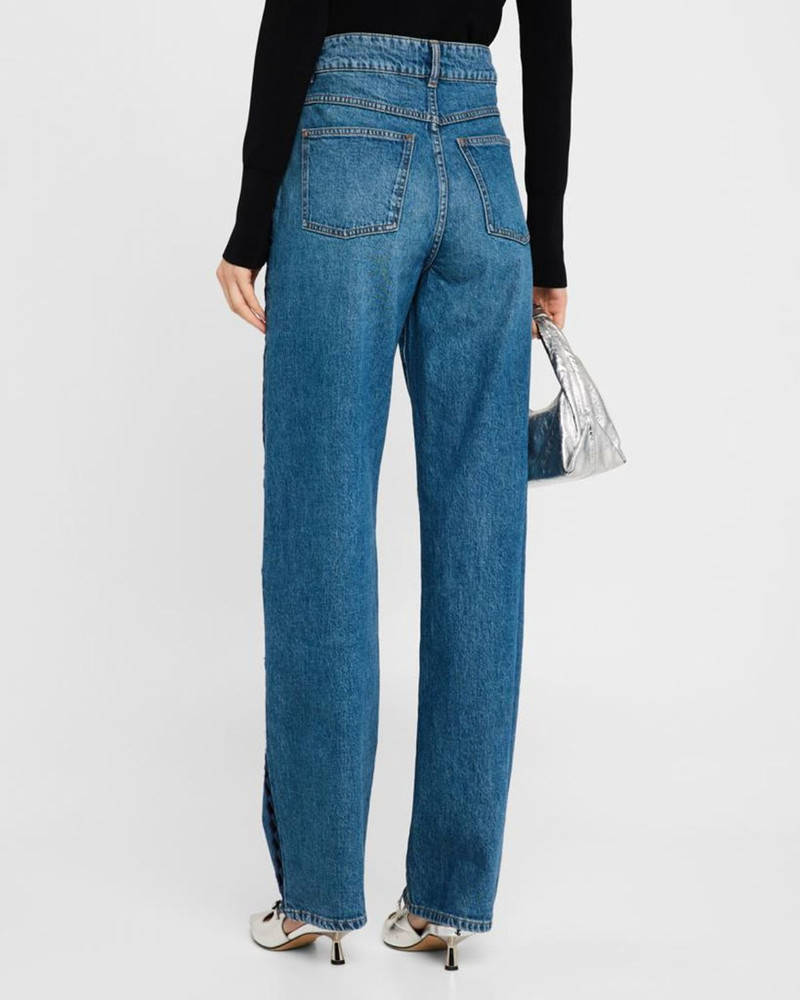 Gotz Cut-Out Straight-Leg Jeans 3