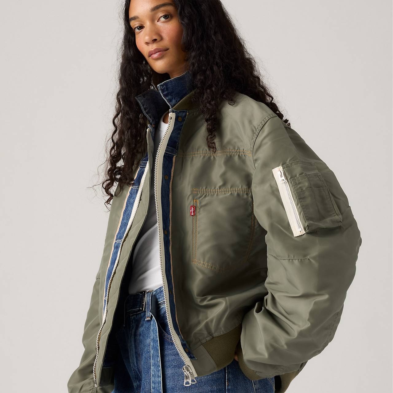 LEVI’S® X SACAI MEN’S DENIM X NYLON TWILL REVERSIBLE BLOUSON - 7