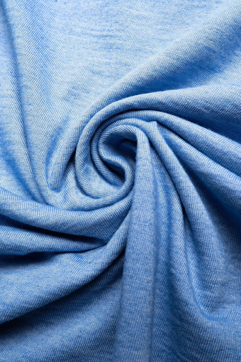 Indigo Jersey Crew Neck T-shirt - Pale Indigo 4