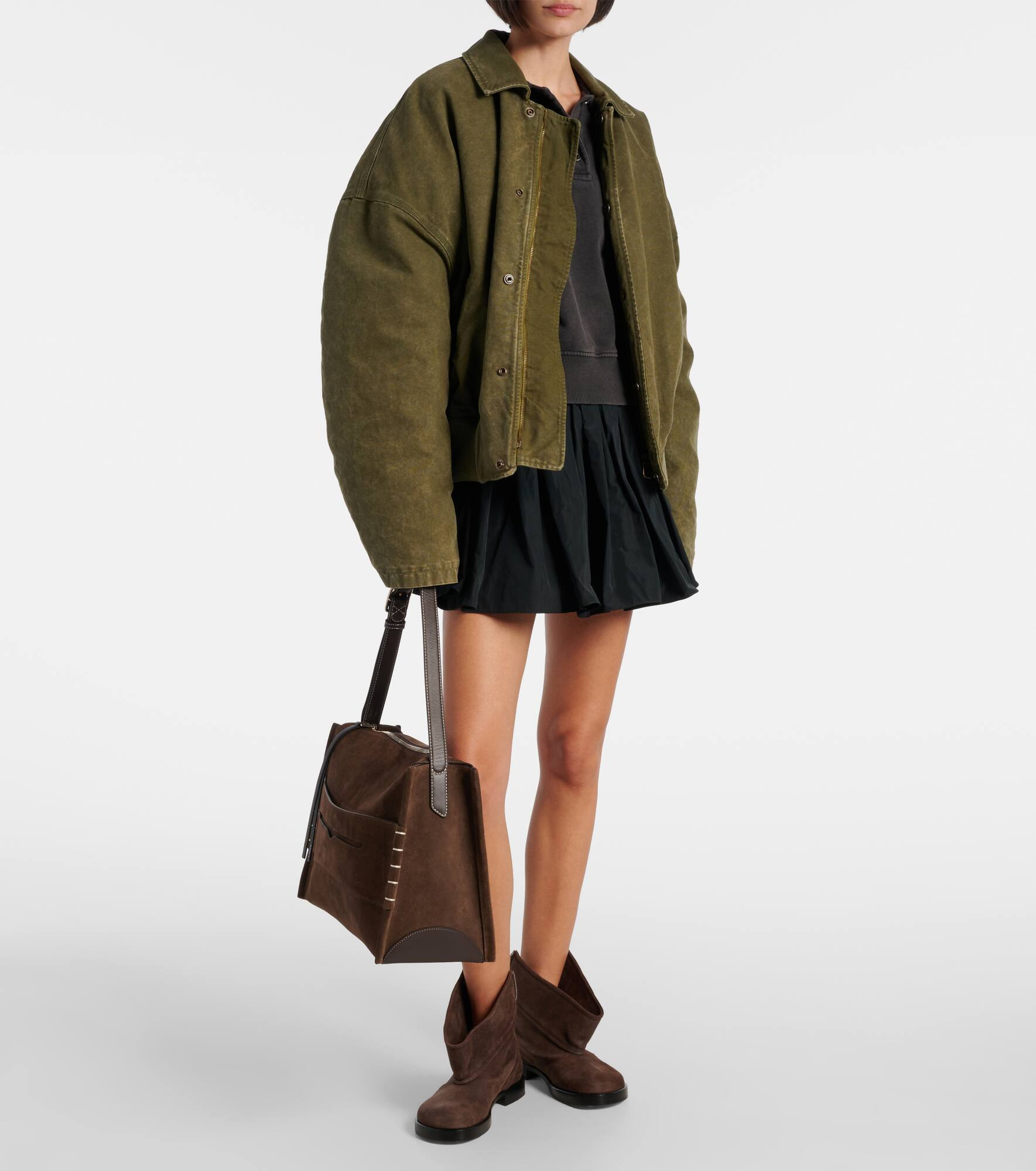 Loafer suede tote bag - 5