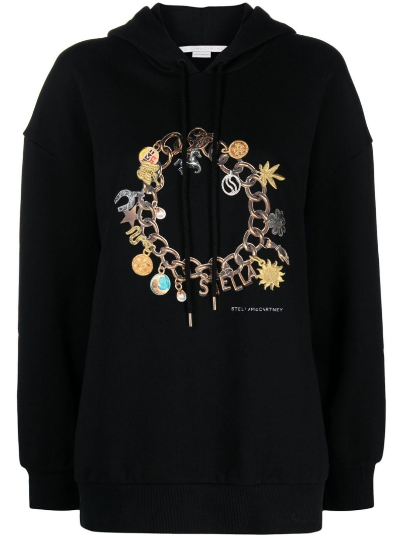 bracelet-print cotton hoodie 1