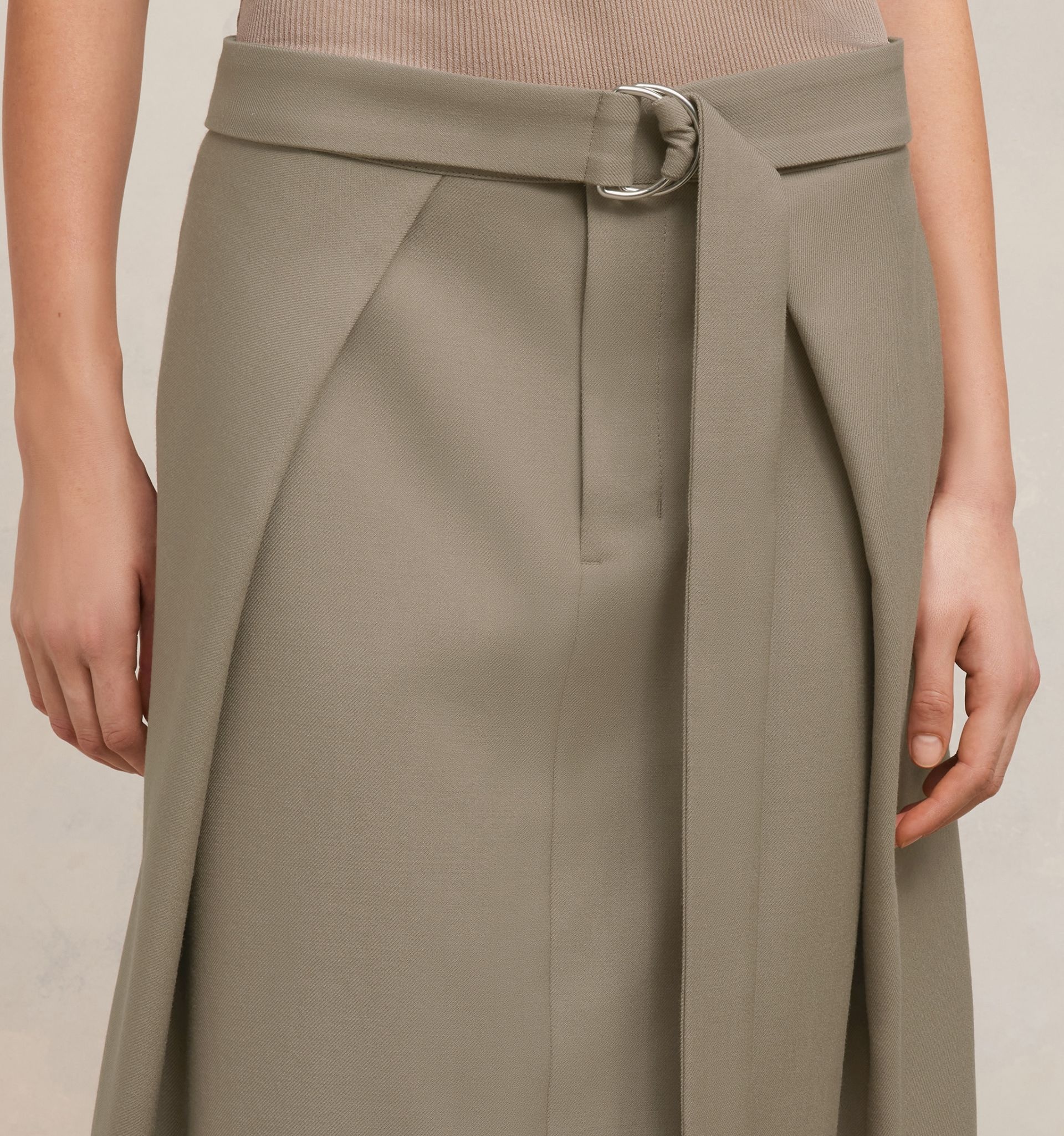 AMI Paris A Line Skirt With Floating Panels | REVERSIBLE