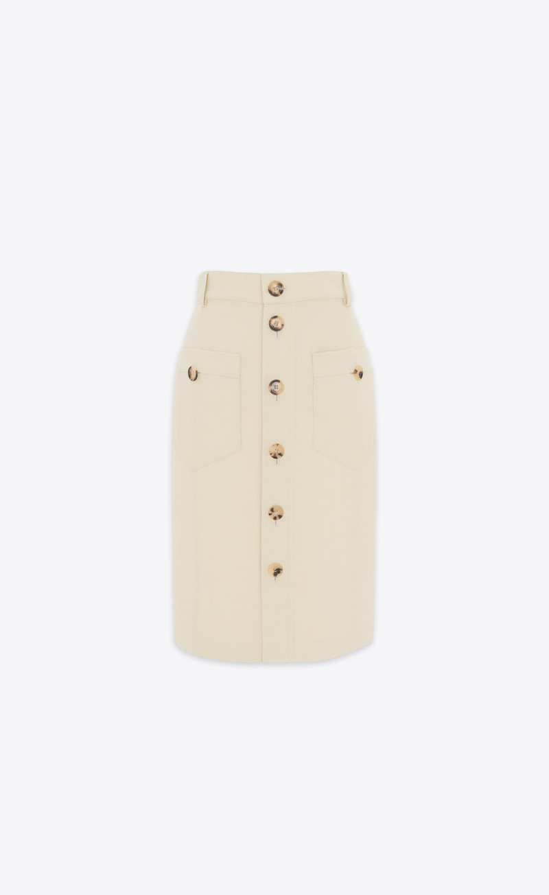saharienne midi skirt in canvas - 1