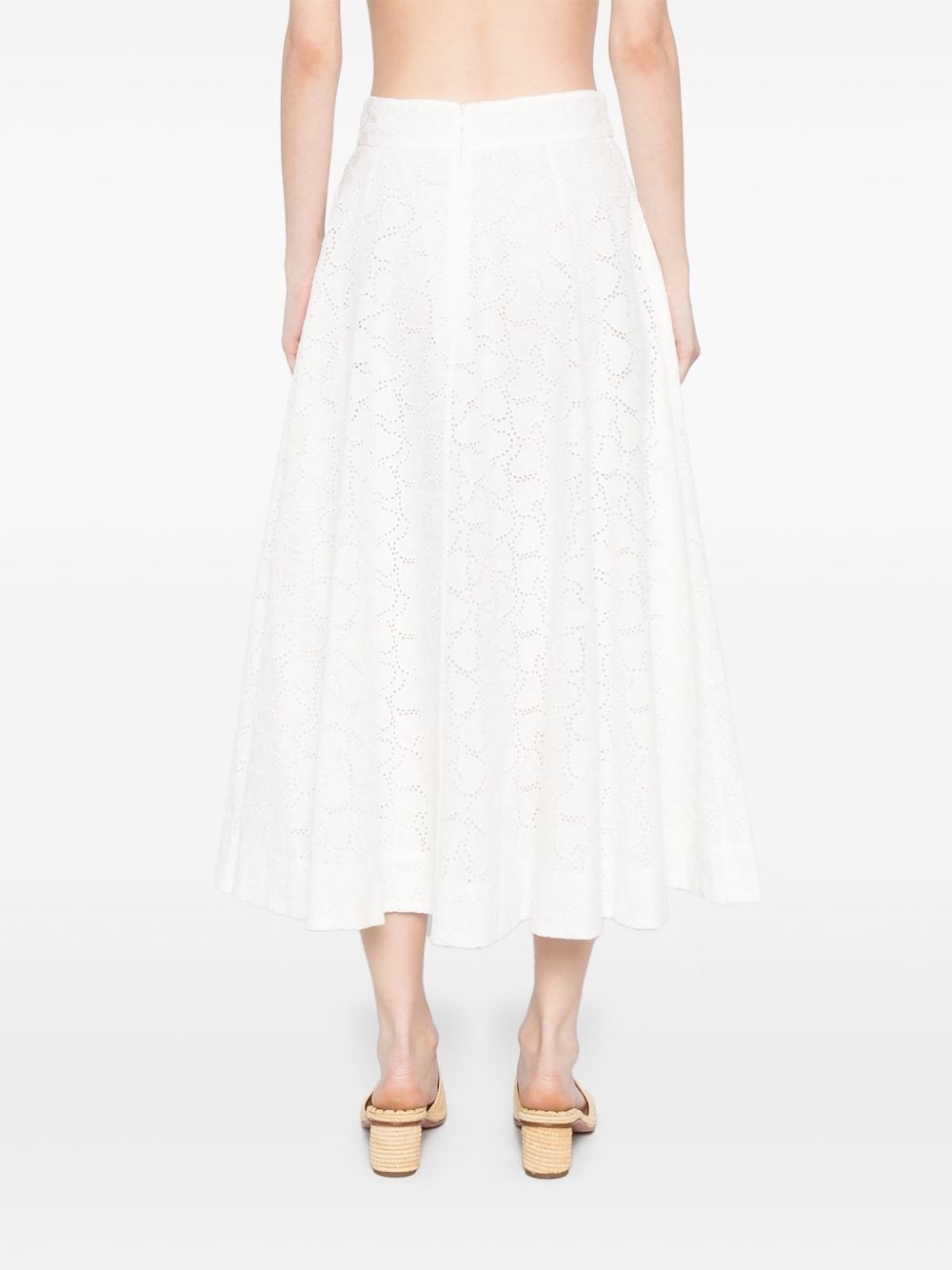 crush embroidered midi skirt - 4