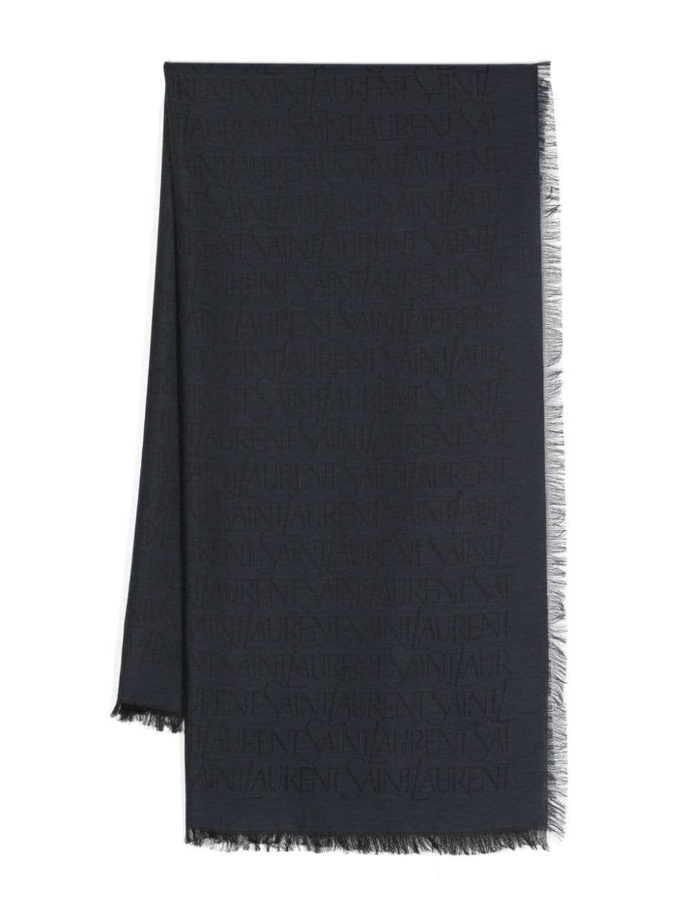 logo-jacquard scarf - 1