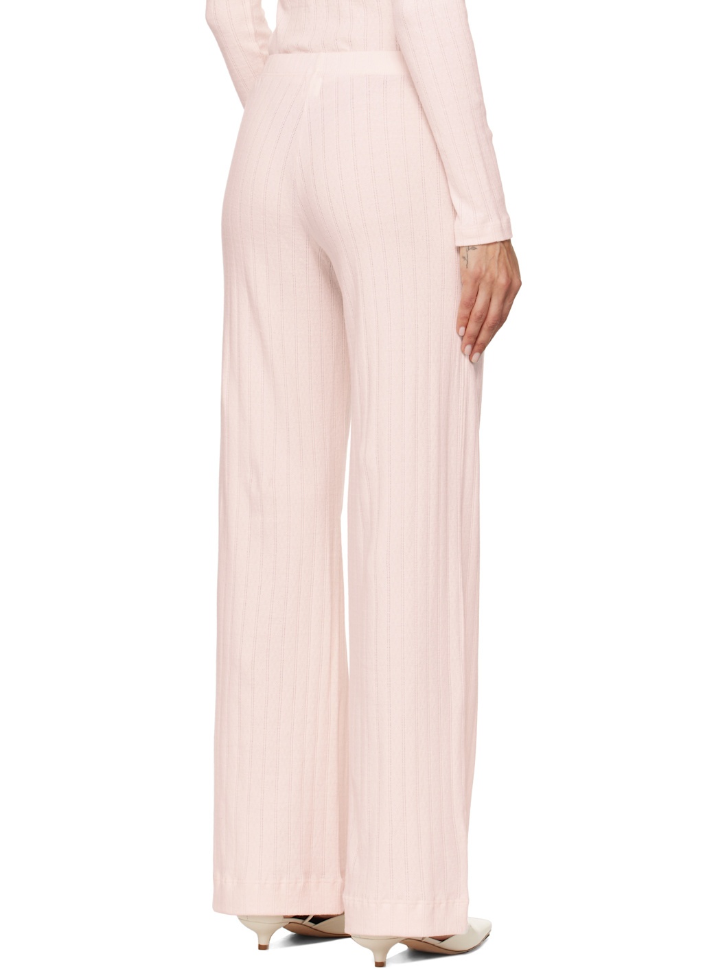 Pink Pointelle Boxer Lounge Pants - 3