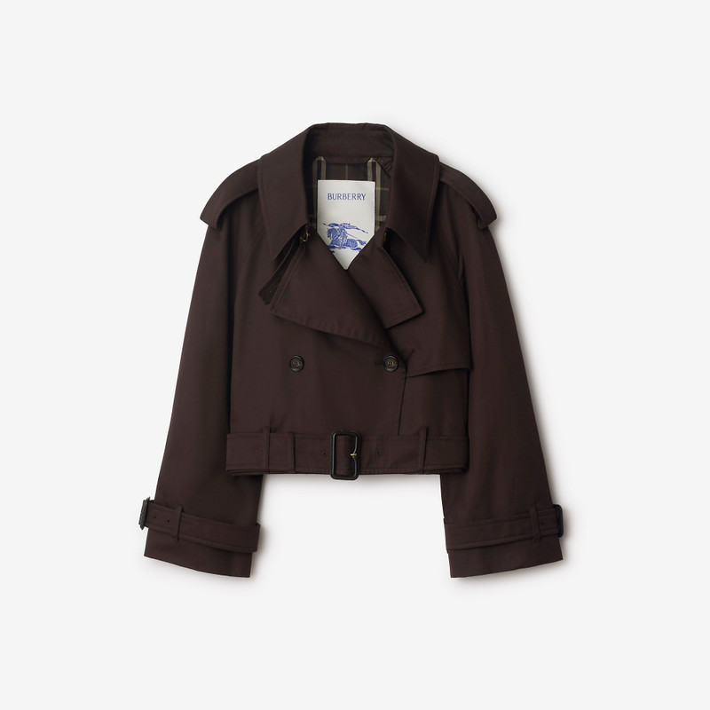 Cropped Gabardine Trench Jacket 1