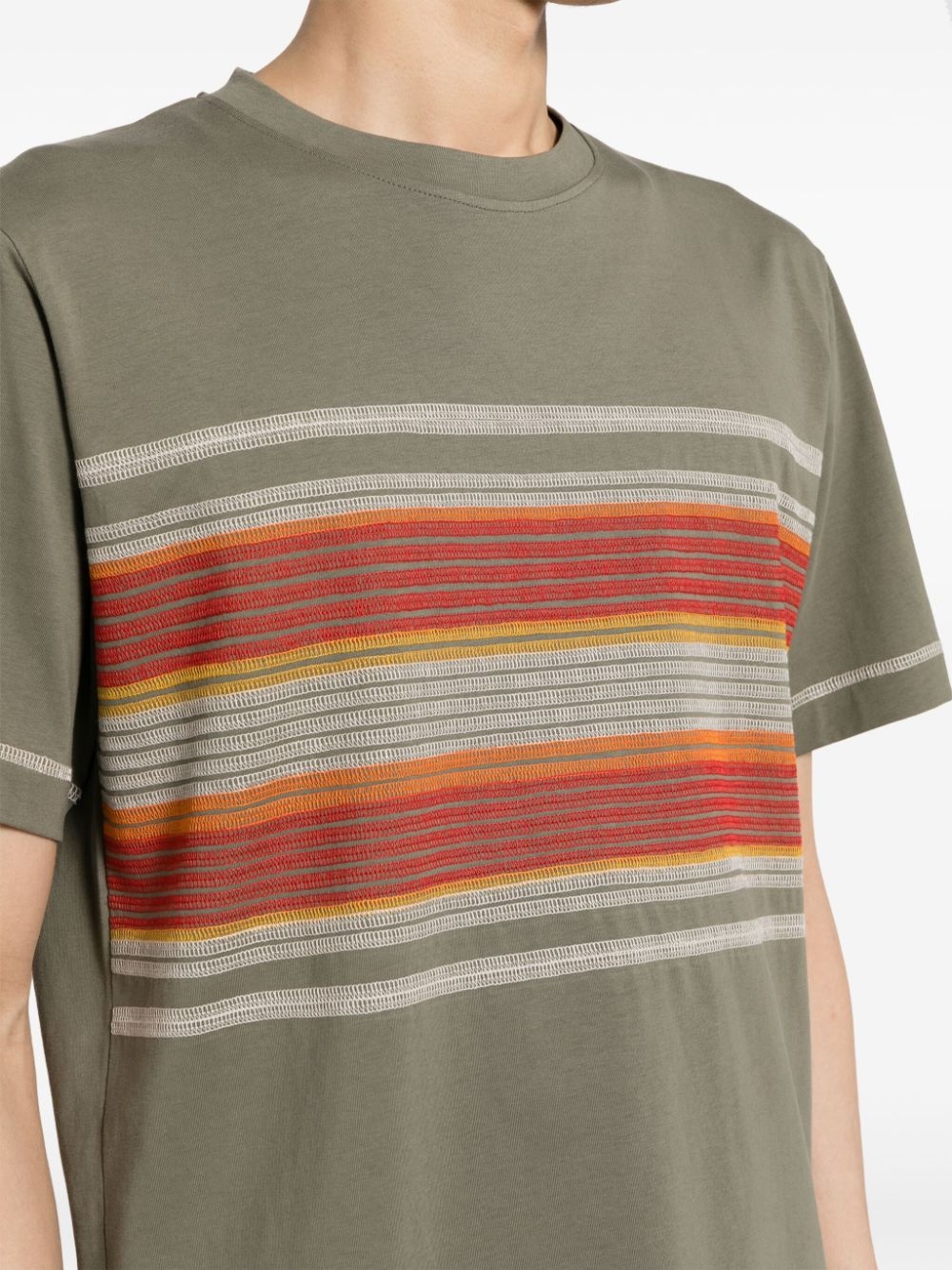 flatlock stripe T-shirt - 5