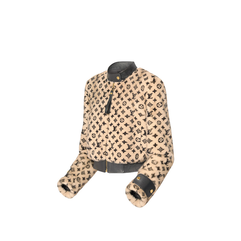 Louis Vuitton Monogram Mink Bomber Jacket outlook