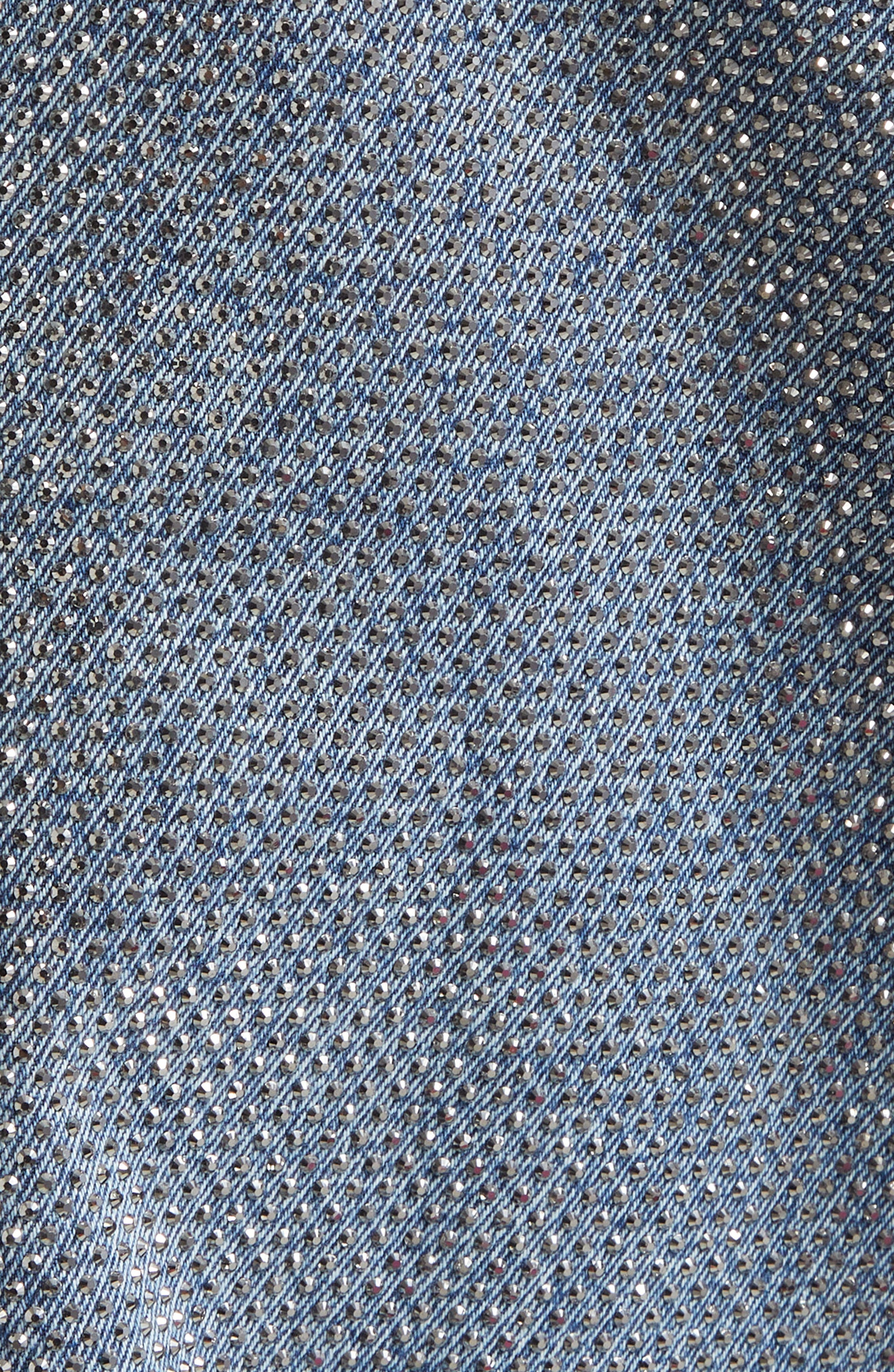 Stella McCartney Hotfix Wide Leg Jeans in Vintage Blue Denim at Nordstrom - 7