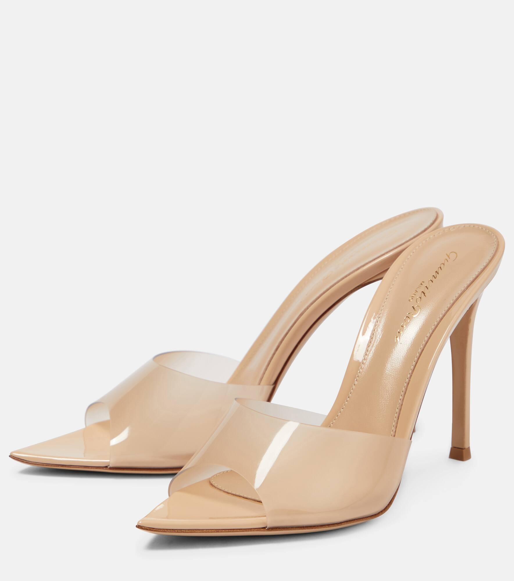 Elle 105 PVC and patent leather mules - 5