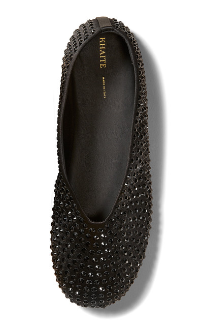 KHAITE Marcy Crystal-Embellished Flats black outlook