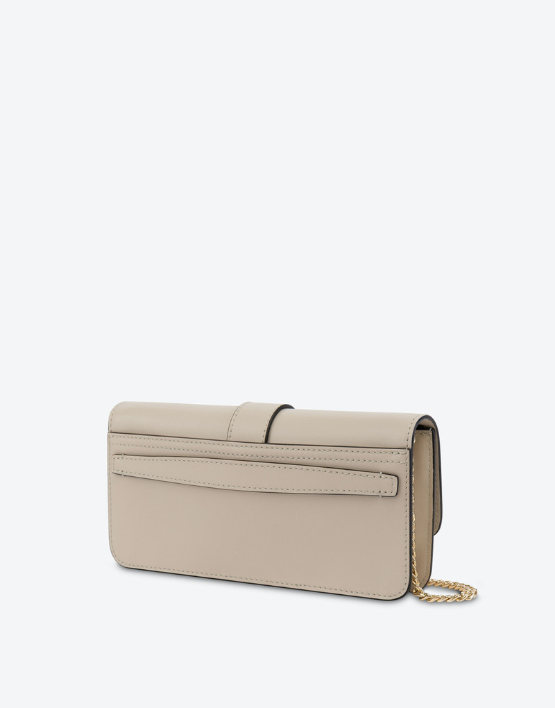 Moschino HEART LOCK CALFSKIN CLUTCH outlook