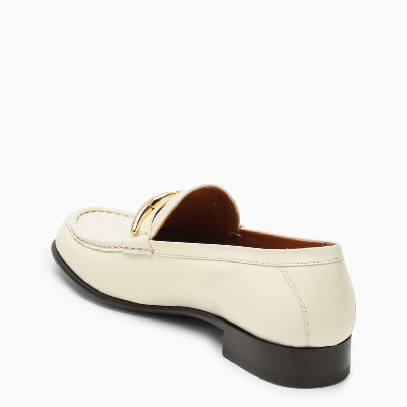 Valentino Garavani Ivory Leather Vlogo Signature Loafer Women - 4