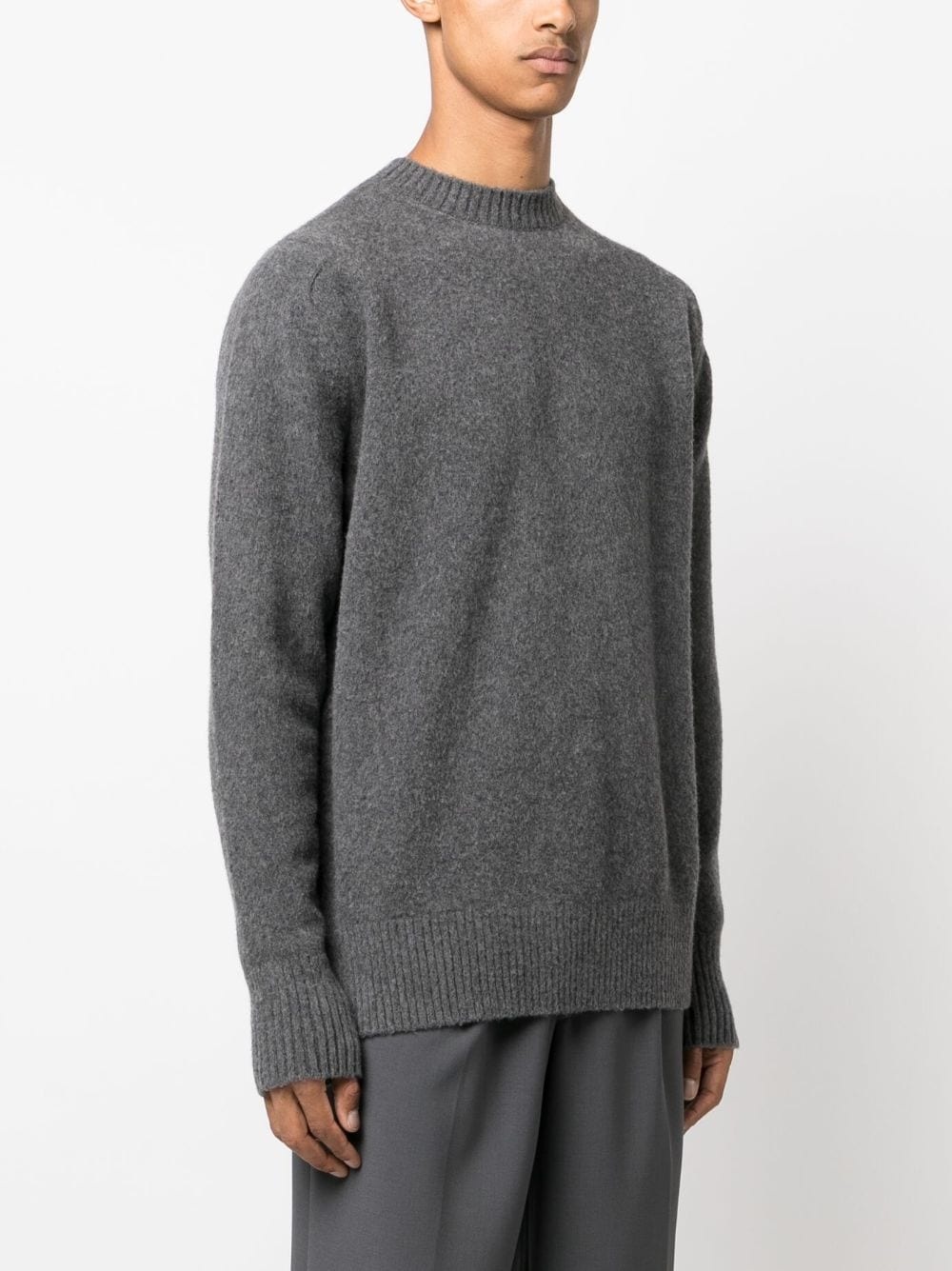 logo intarsia-knit wool jumper - 4