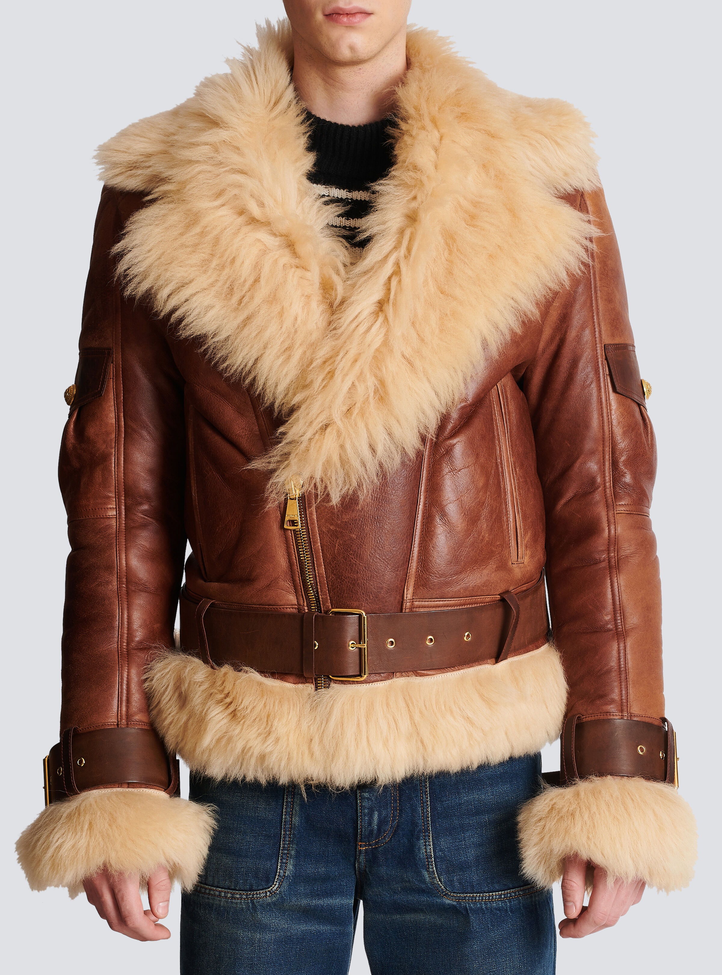 Sheepskin aviator jacket - 8