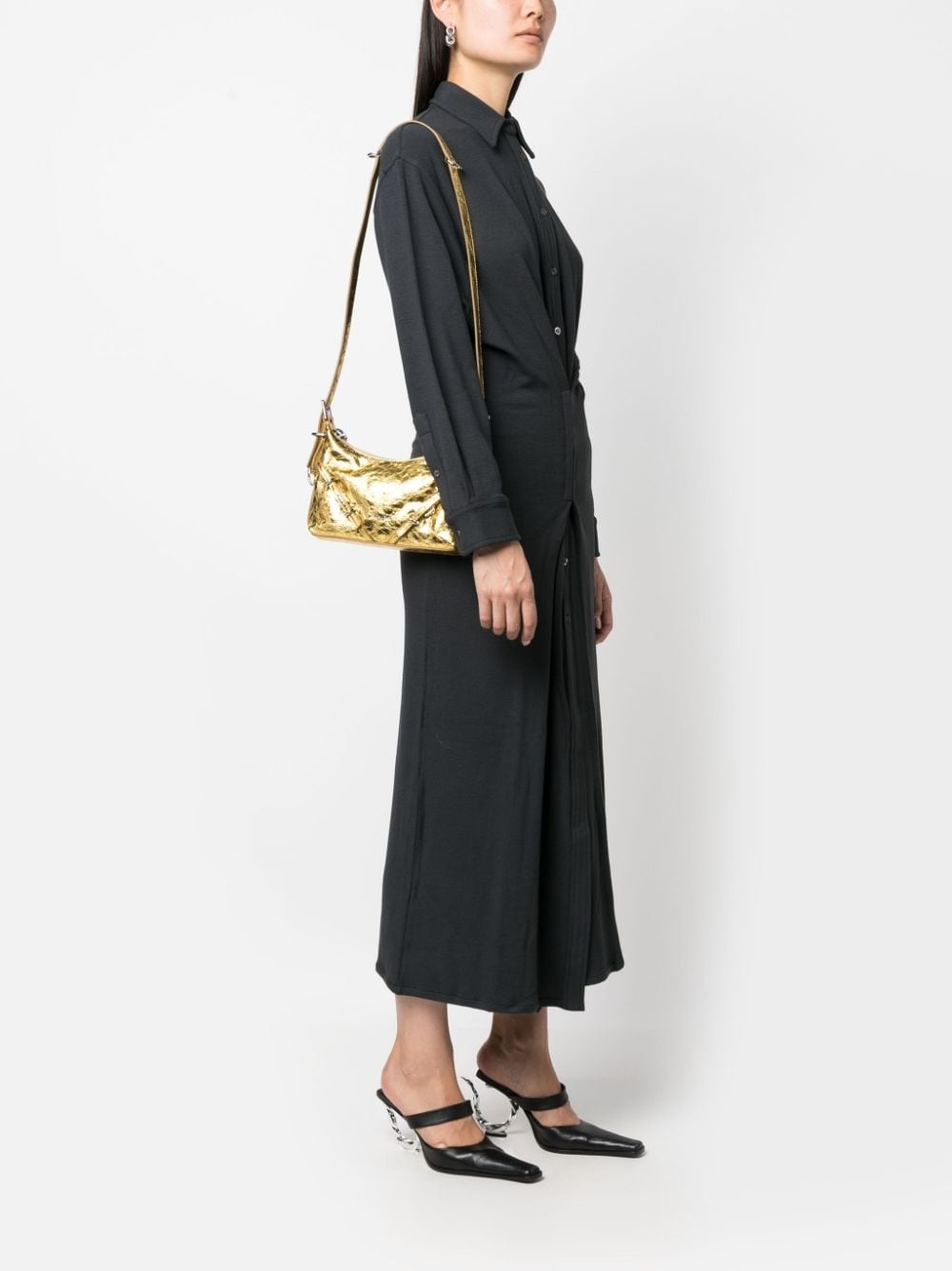 Mini Voyou leather shoulder bag - 2