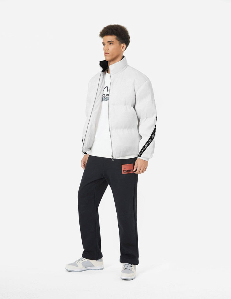 LED Light and Logo Print Relax Fit Down Jacket 4