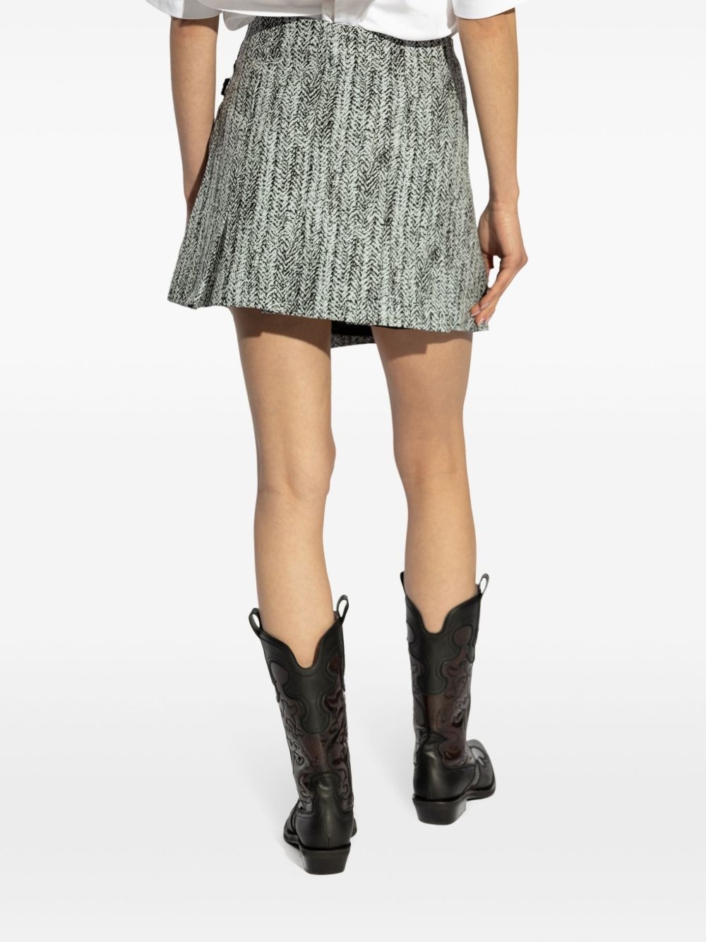 tweed wrap mini skirt - 4